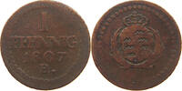 SACHSEN ALBERTINISCHE LINIE PFENNIG Friedrich August I. 1806-1827 -