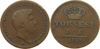 Italien Neapel und Sizilien 2 tornesi Ferdinand II -