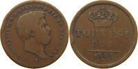 Italien Neapel und Sizilien 2 tornesi Ferdinand II -