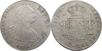 BOLIVIA 8 REALES Carlos IV, 1788-1808 DOUBLE STRUCK DATE -