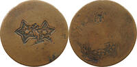 BRAZIL 40 REIS 2 COUNTERMARKS CEARA ON 40 REIS 1834 VERY RARE -