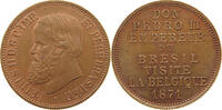 BRAZIL MEDAL BRAZIL MEDAL 1871 PEDRO II. VISIT IN BELGIUM -
