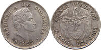 COLOMBIA 20 CENTAVOS OVERSTRUCK -