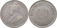 STRAITS SETTLEMENTS 10 CENTS George V. (1910-1936) -
