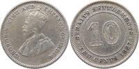 STRAITS SETTLEMENTS 10 CENTS George V. (1910-1936) -