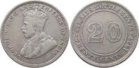 STRAITS SETTLEMENTS 20 CENTS George V. (1910-1936) -