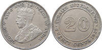STRAITS SETTLEMENTS 20 CENTS George V. (1910-1936) -