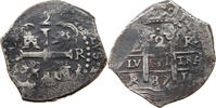 PERU 2 REALES PERU 2 REALES 87 PILLARS RARE -