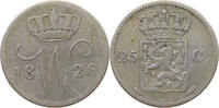 NETHERLANDS 25 CENTS 1826 WILLEM I. 1815-1840 S 251.02 元  ＋  58.49 元 运费