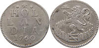 NETHERLANDS HOLLAND DUIT DUIT 1760 SILVER -