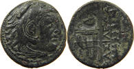 Makedonien Ae Alexander III. (336-323) Gegenstempel Löwenkopf -