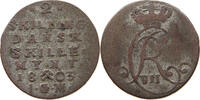 NORWAY 2 SKILLING Christian VII. (1766-1808) -