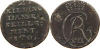 NORWAY 2 SKILLING Christian VII. (1766-1808) -