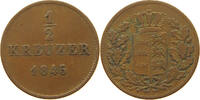 WÜRTTEMBERG 1/2 KREUZER 1845 Wilhelm I. (1816-1864) SS 75.07 元  ＋  58.31 元 运费