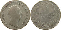 BADEN 6 KREUZER Leopold Großherzog (1830-1852) DOPPESCHLAG A BADEN -