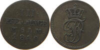 MECKLENBURG SCHWERIN 3 PFENNIG Paul Friedrich (1837-1842) -