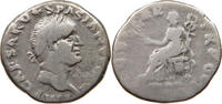 ROME EMPIRE DENAR Vespasianus (69-79) SEATED ROMA -