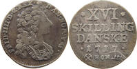 Norwegen 16 skilling Frederik IV., 1699-1730, selten -