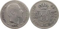 PHILIPPINES 10 CENTIMOS Alfonso XII. (1874–1885) -