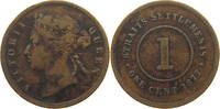 STRAITS SETTLEMENTS CENT 1877 Victoria 1837-1901 S 276.12 元  ＋  58.49 元 运费