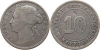 STRAITS SETTLEMENTS 10 CENTS 1882 Victoria 1837-1901 S 251.02 元  ＋  58.49 元 运费
