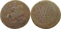 RUSSIA 2 KOPEKS Elisabeth I. (1741-1761) OVERSTRUCK -