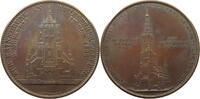 Ulm Medaille C. Schnitzspahn, Darmstadt, auf das Münster. Prägung aus dem Dachkupfer -