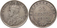 CANADA 25 CENTS George V. (1910-1936) NEWFOUNDLAND -
