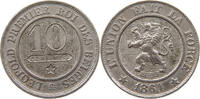 BELGIUM 10 CENTIMES Leopold I. (1831-1865) DOUBLE STRUCK DATE -