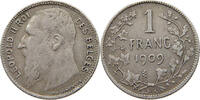 BELGIUM FRANC Leopold II. 1865-1909 -
