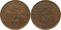 BELGIUM 2 CENTIMES Leopold II. 1865-1909 -