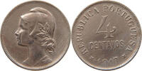 PORTUGAL 4 CENTAVOS 1917 SS 125.51 元  ＋  58.49 元 运费