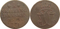 DENMARK SKILLING Christian VII. 1766-1808 -