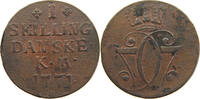 DENMARK SKILLING Christian VII. 1766-1808 -