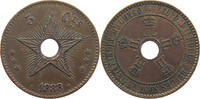 BELGIAN CONGO 5 CENTIMES Leopold II. 1865-1909 -