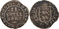 DENMARK 2 SKILLING Christian V. 1670-1699. -