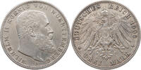 WÜRTTEMBERG 3 MARK Wilhelm II. 1891-1918. -