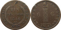 HAITI 6 CENTIMES -