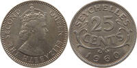 SEYCHELLES 25 CENTS Elizabeth II. (1952-2022) -
