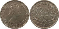 SEYCHELLES 25 CENTS Elizabeth II. (1952-2022) -