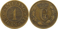 DENMARK SKILLING Christian IX. (1863-1906) -