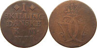 DENMARK SKILLING Christian VII. (1766-1808) -