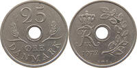 DENMARK 25 ÖRE Margrethe II. 1972- SMALLER HOLE -