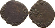 FRANCE DENIER Henri III. (1574-1589) -