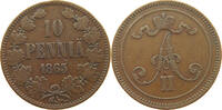 FINLAND 10 PENNIÄ Alexander II (1855-1881) -