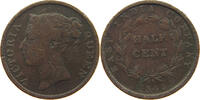 STRAITS SETTLEMENTS 1/2 CENT Victoria 1837-1901 -