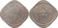 INDIA BRITISH 2 ANNAS George VI. (1936-1952) -