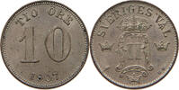 SWEDEN 10 ÖRE Oscar II. (1872-1907) -