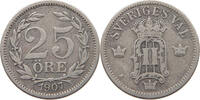 SWEDEN 25 ÖRE Oscar II. (1872-1907) -