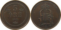 SWEDEN 5 ÖRE Oscar II. (1872-1907) -